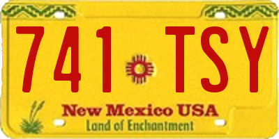NM license plate 741TSY