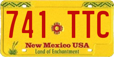 NM license plate 741TTC