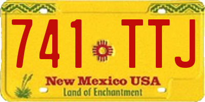 NM license plate 741TTJ