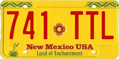 NM license plate 741TTL