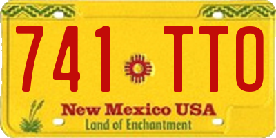 NM license plate 741TTO