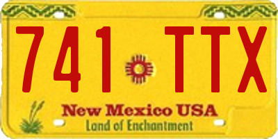 NM license plate 741TTX