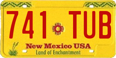 NM license plate 741TUB