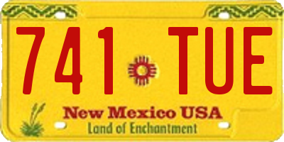 NM license plate 741TUE
