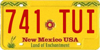 NM license plate 741TUI