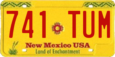 NM license plate 741TUM