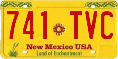 NM license plate 741TVC