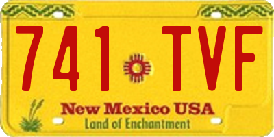 NM license plate 741TVF