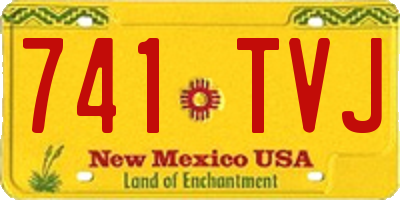 NM license plate 741TVJ