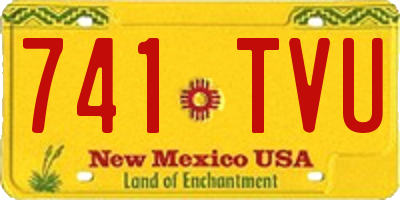 NM license plate 741TVU