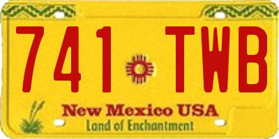 NM license plate 741TWB