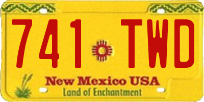 NM license plate 741TWD