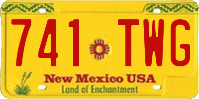 NM license plate 741TWG