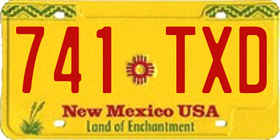 NM license plate 741TXD
