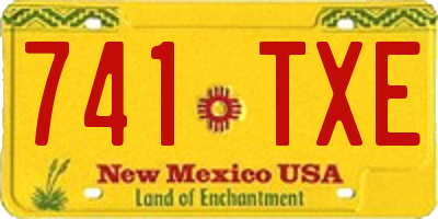 NM license plate 741TXE