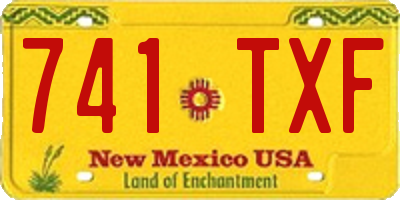 NM license plate 741TXF