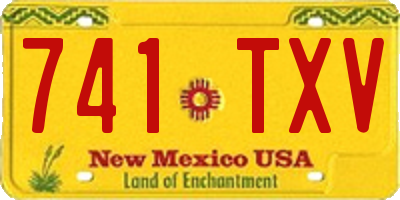 NM license plate 741TXV