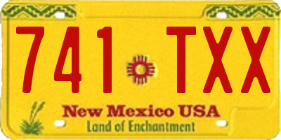NM license plate 741TXX