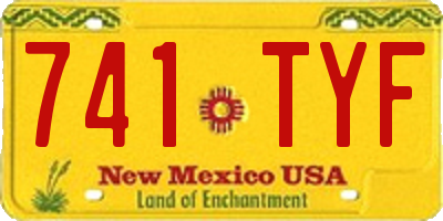 NM license plate 741TYF