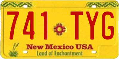 NM license plate 741TYG