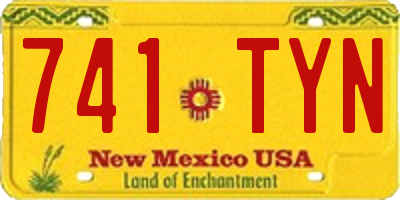 NM license plate 741TYN