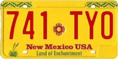 NM license plate 741TYO
