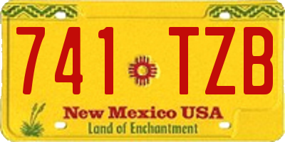 NM license plate 741TZB