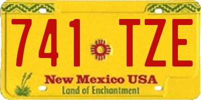 NM license plate 741TZE