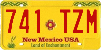 NM license plate 741TZM