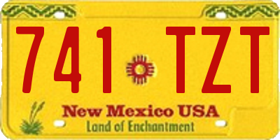 NM license plate 741TZT