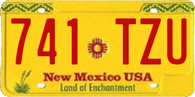 NM license plate 741TZU