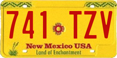 NM license plate 741TZV