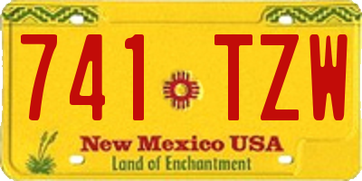 NM license plate 741TZW