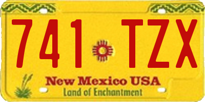 NM license plate 741TZX