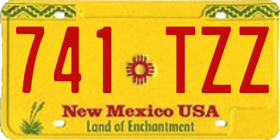 NM license plate 741TZZ