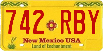 NM license plate 742RBY