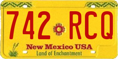 NM license plate 742RCQ