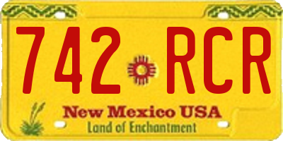 NM license plate 742RCR