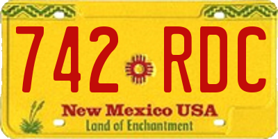 NM license plate 742RDC