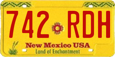 NM license plate 742RDH