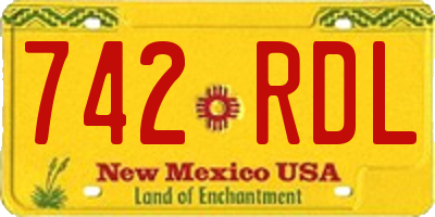 NM license plate 742RDL