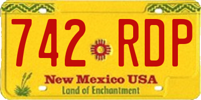NM license plate 742RDP