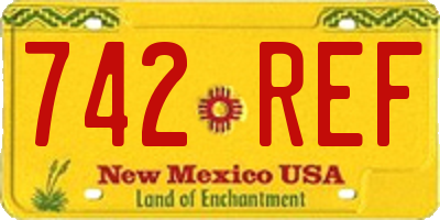 NM license plate 742REF
