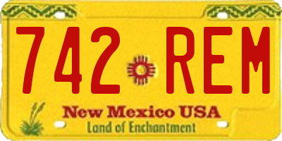 NM license plate 742REM