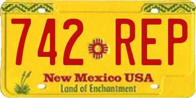 NM license plate 742REP