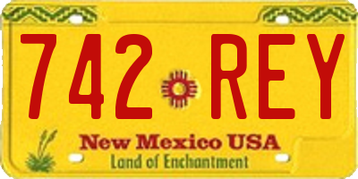 NM license plate 742REY