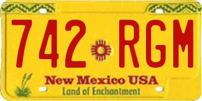 NM license plate 742RGM
