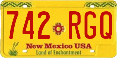 NM license plate 742RGQ