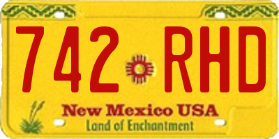 NM license plate 742RHD