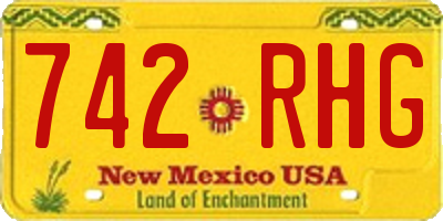 NM license plate 742RHG